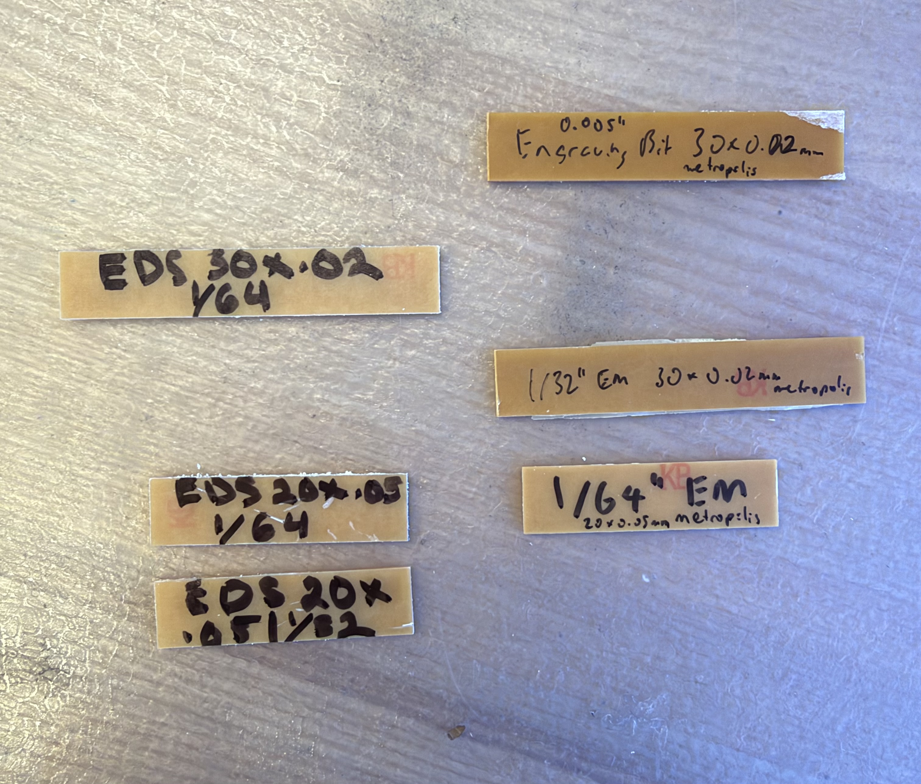 Figure 2: Back sides of cuts, from EDS (left) and Metropolis (right).