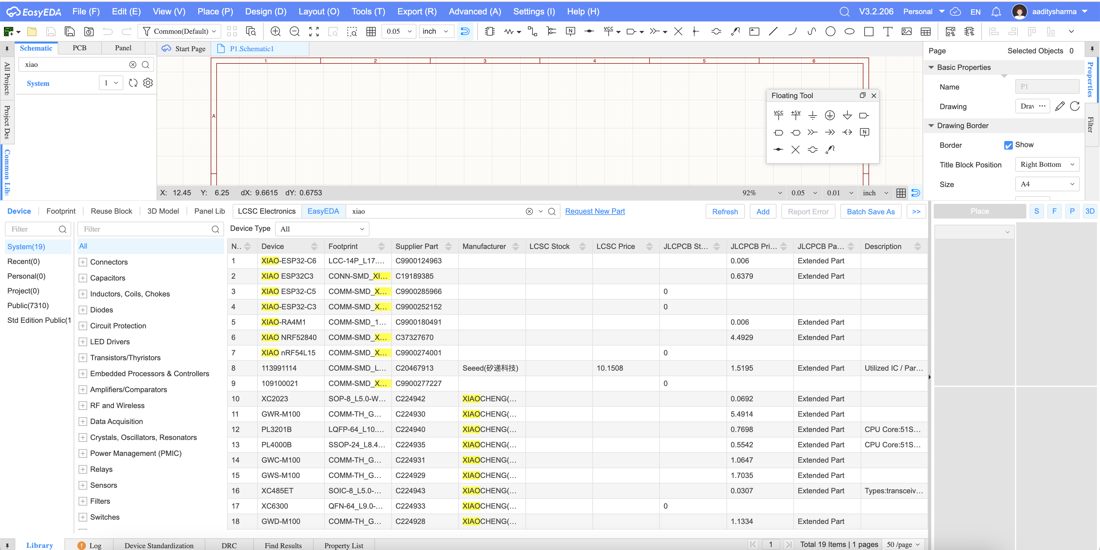Searching for components