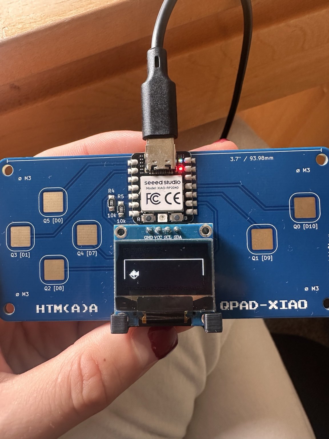 OLED showing the small swimmer icon in the play area