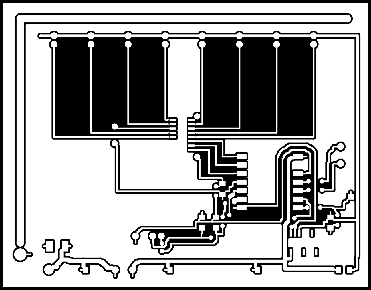 Black-and-white copper image for milling the board