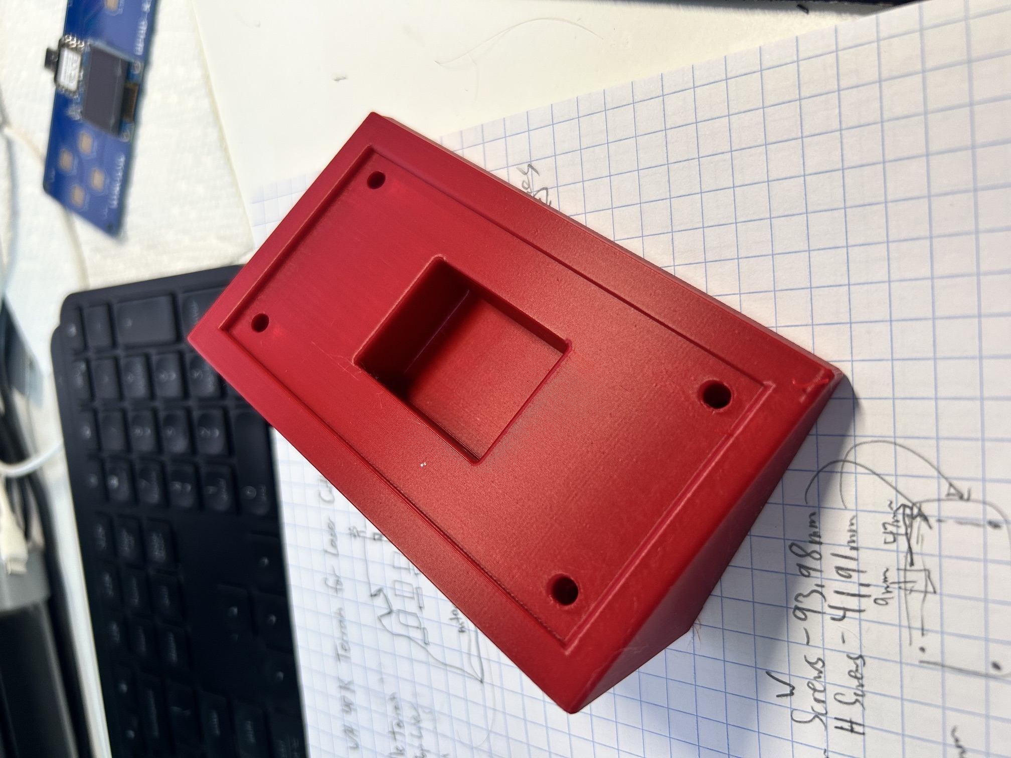 The printed red holder