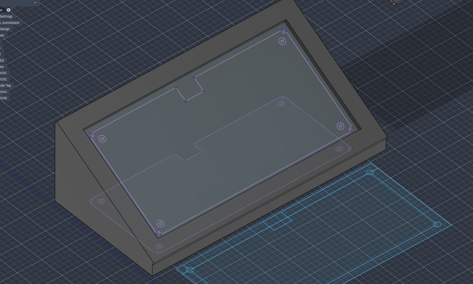 Angled holder in Fusion 360