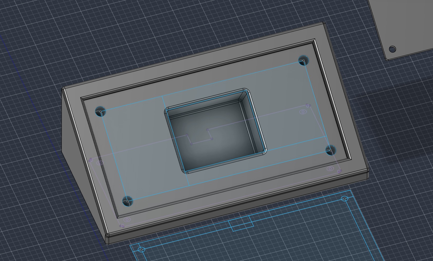 Finished holder design with filleted edges