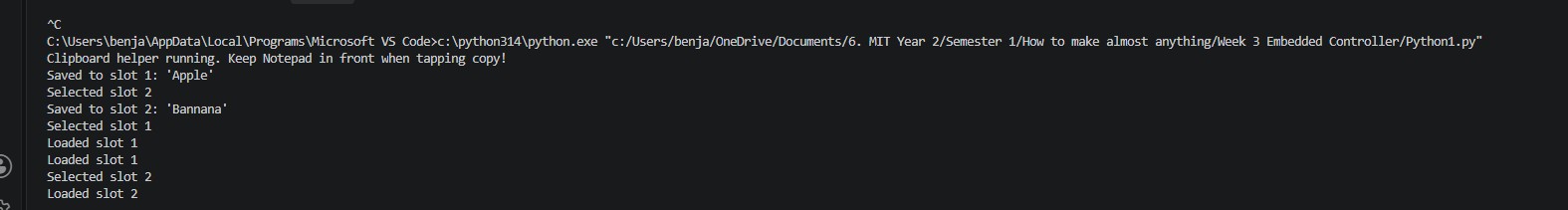 Terminal showing items saved to and loaded from slots