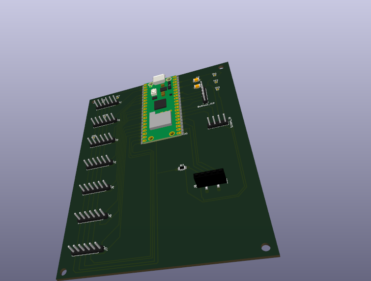 3D view of the central module board