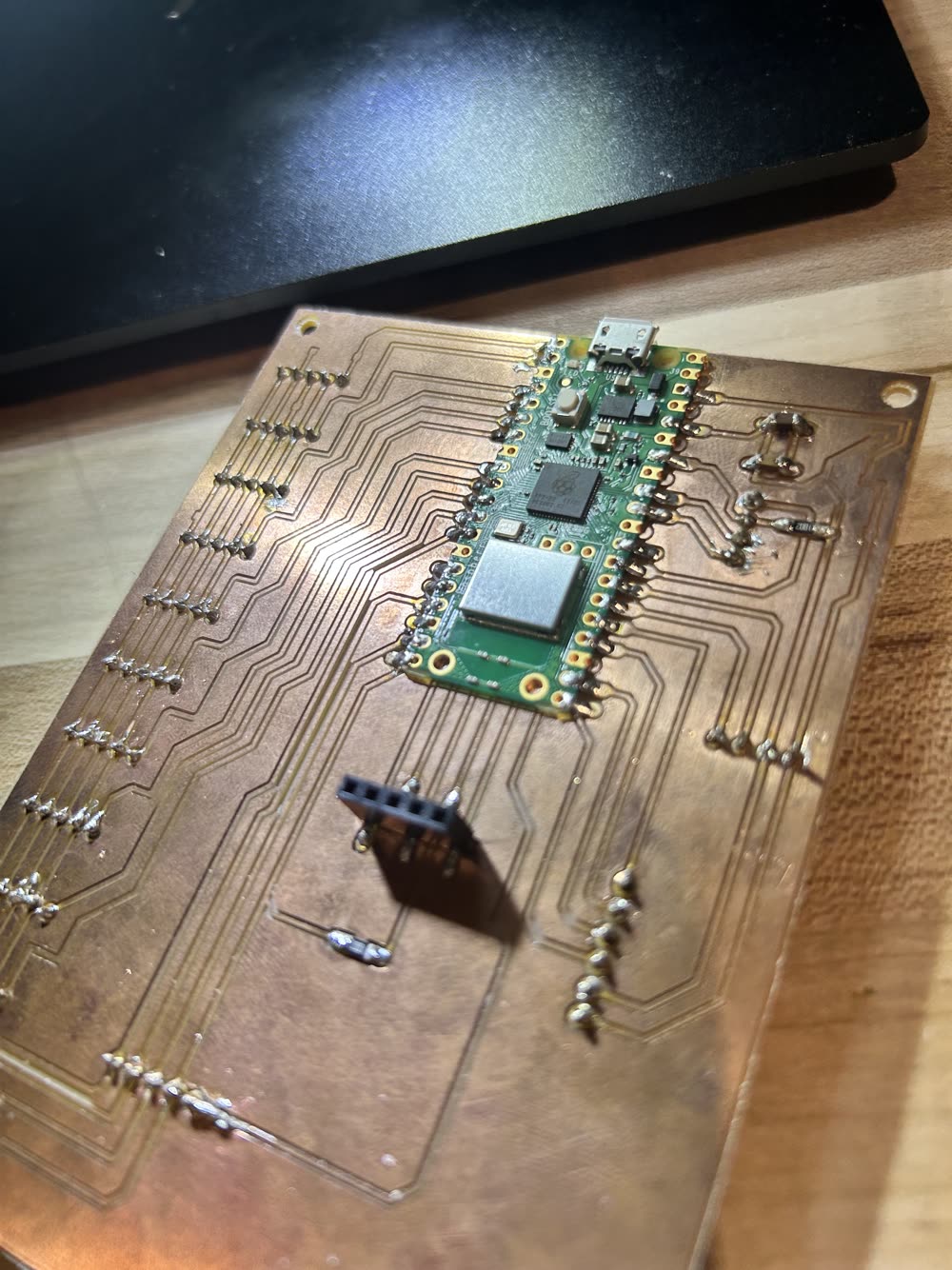The board with most parts soldered
