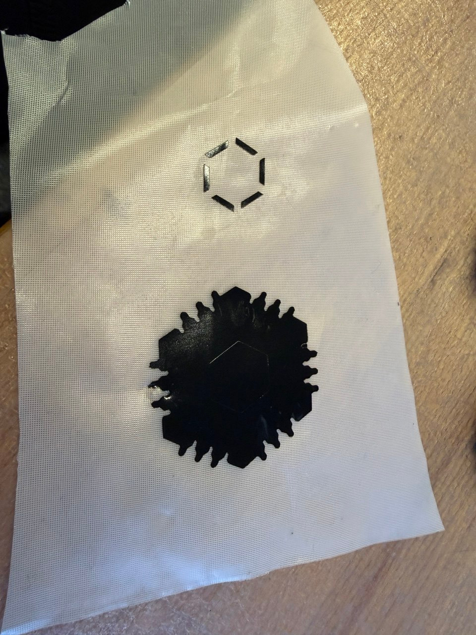 Onto the transfer paper