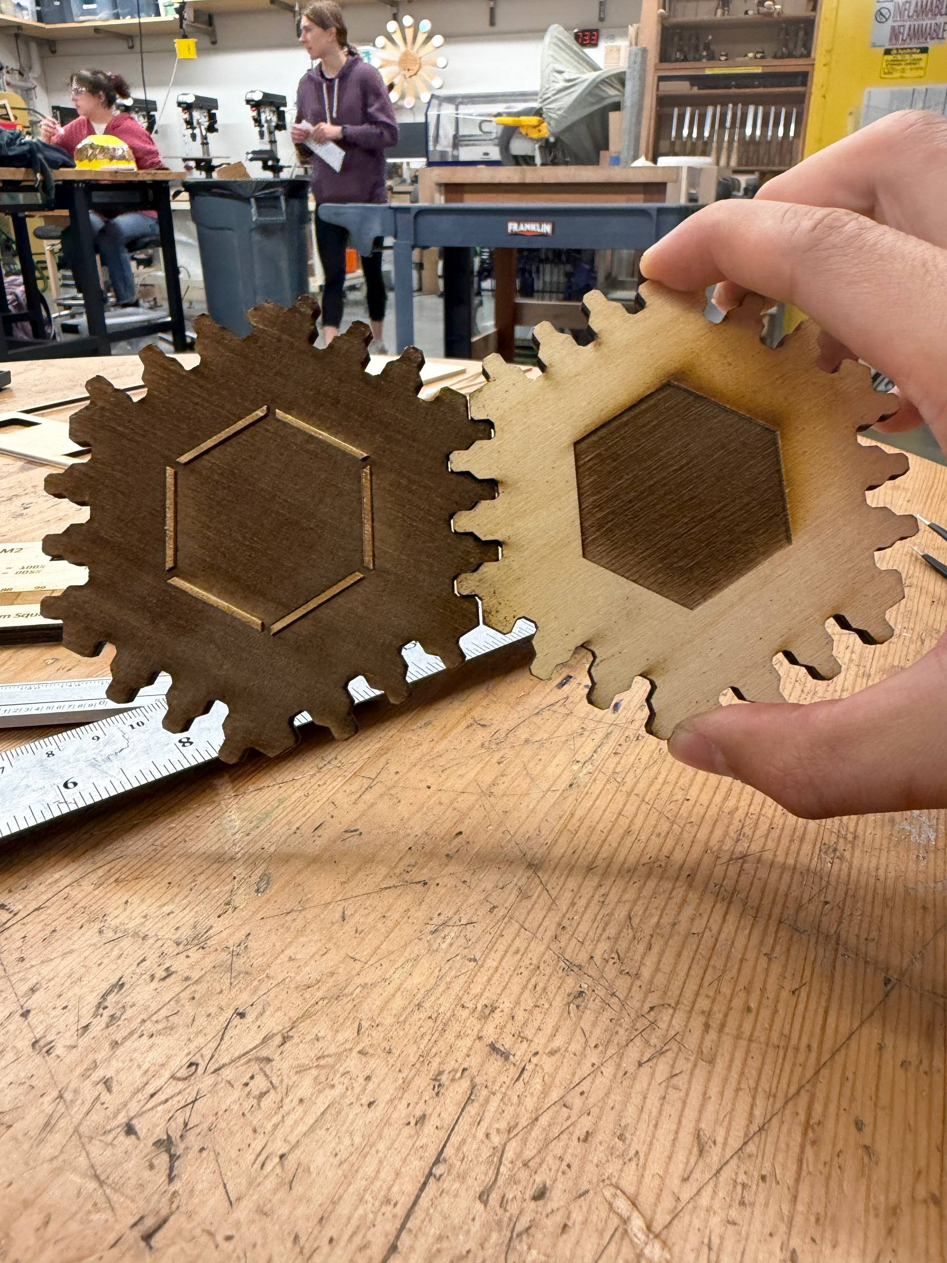 Larger 50mm side length hexagons