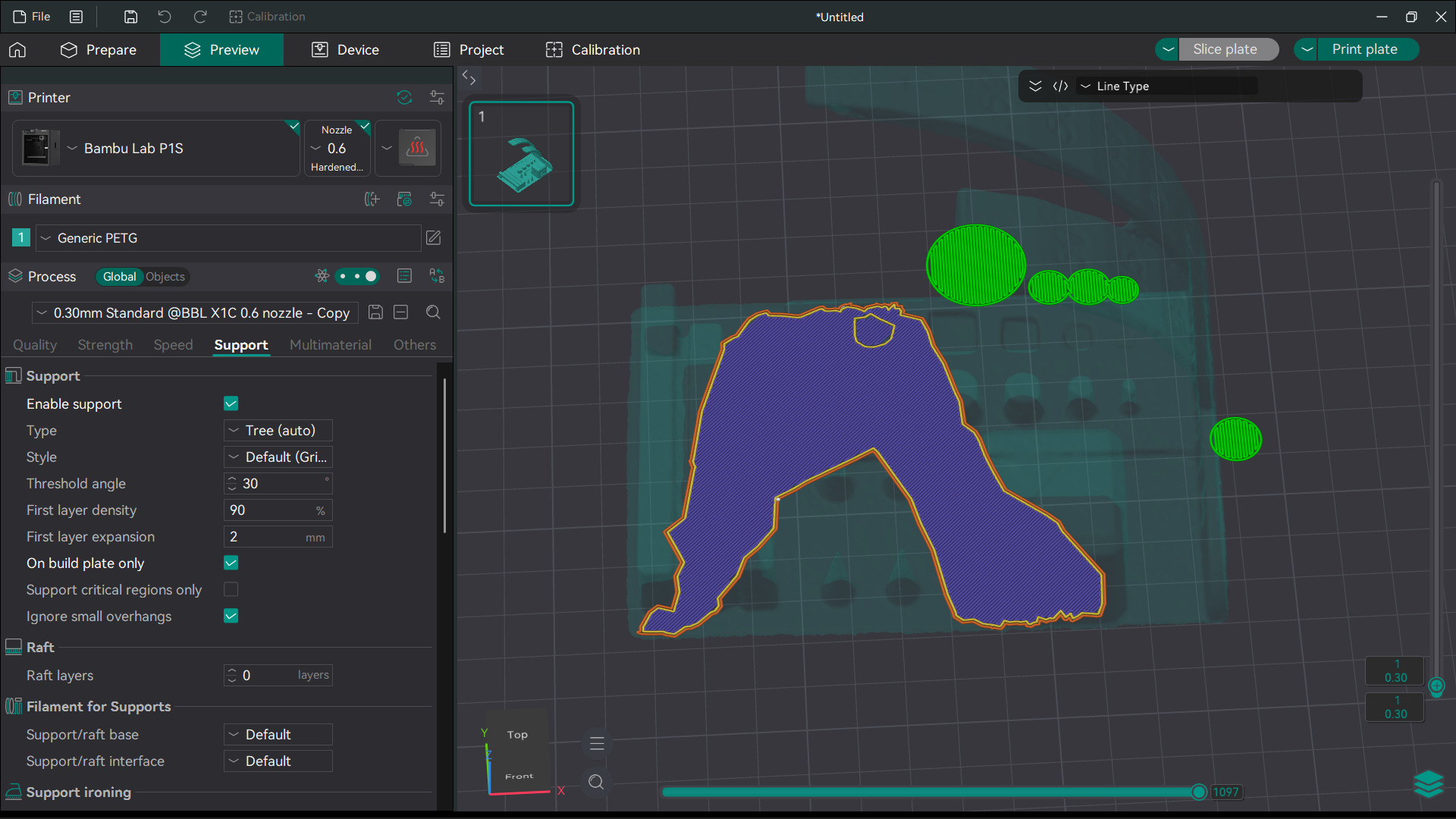 First layer doesn&rsquo;t cover the entire bottom of the scanned model