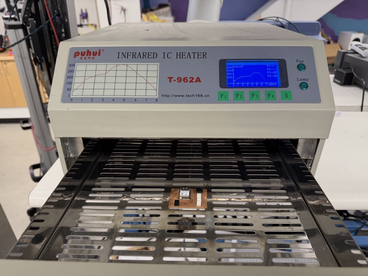 Using an actual reflow oven this time