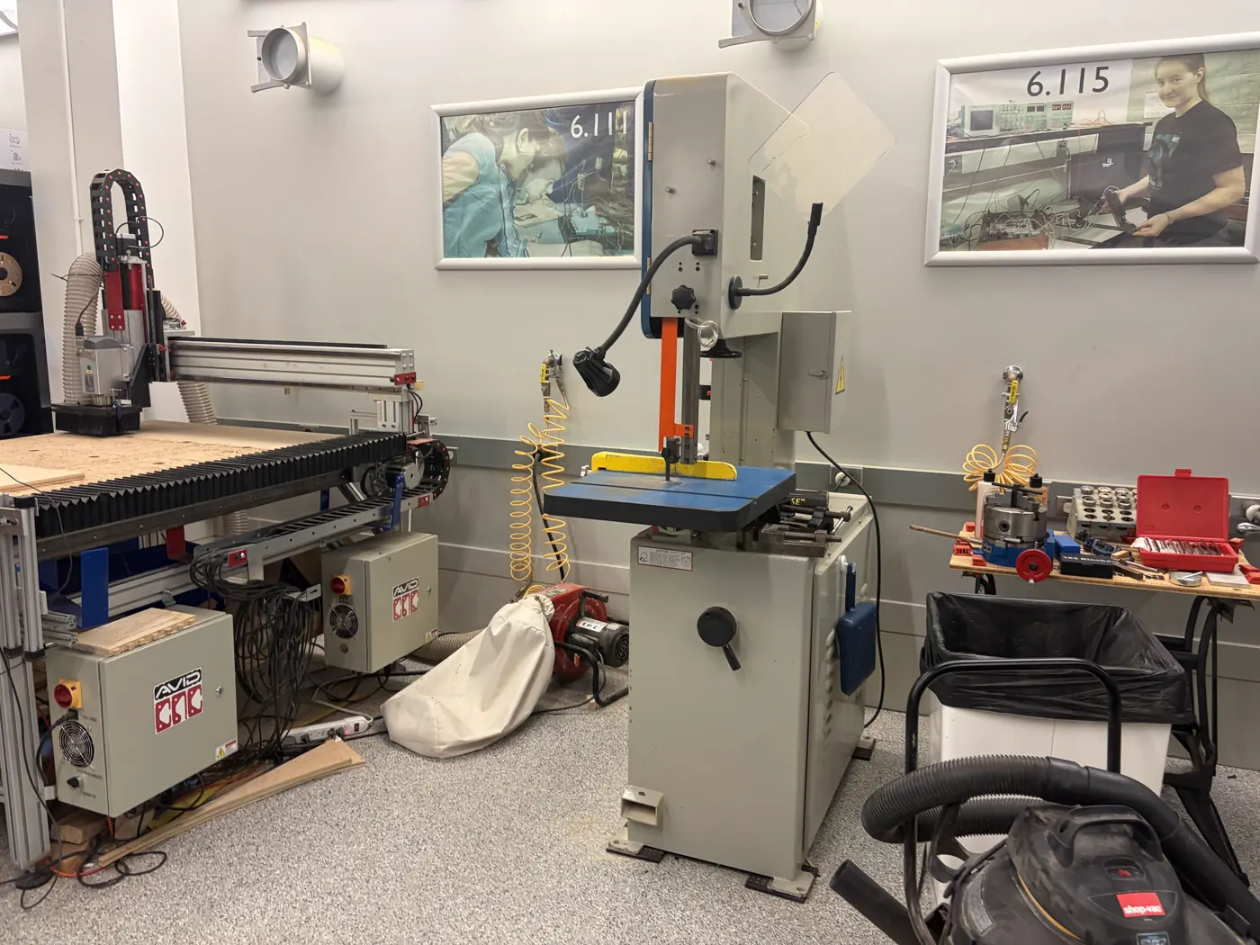 CNC router and fabrication equipment in the EDS lab