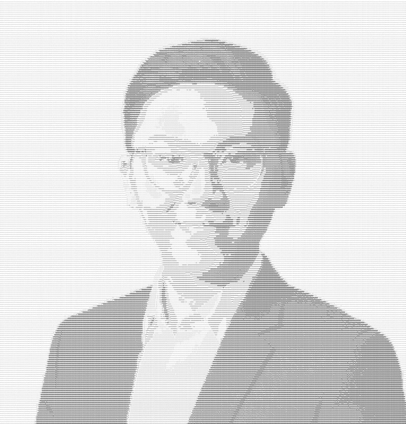 Daniel Harianto ASCII art portrait