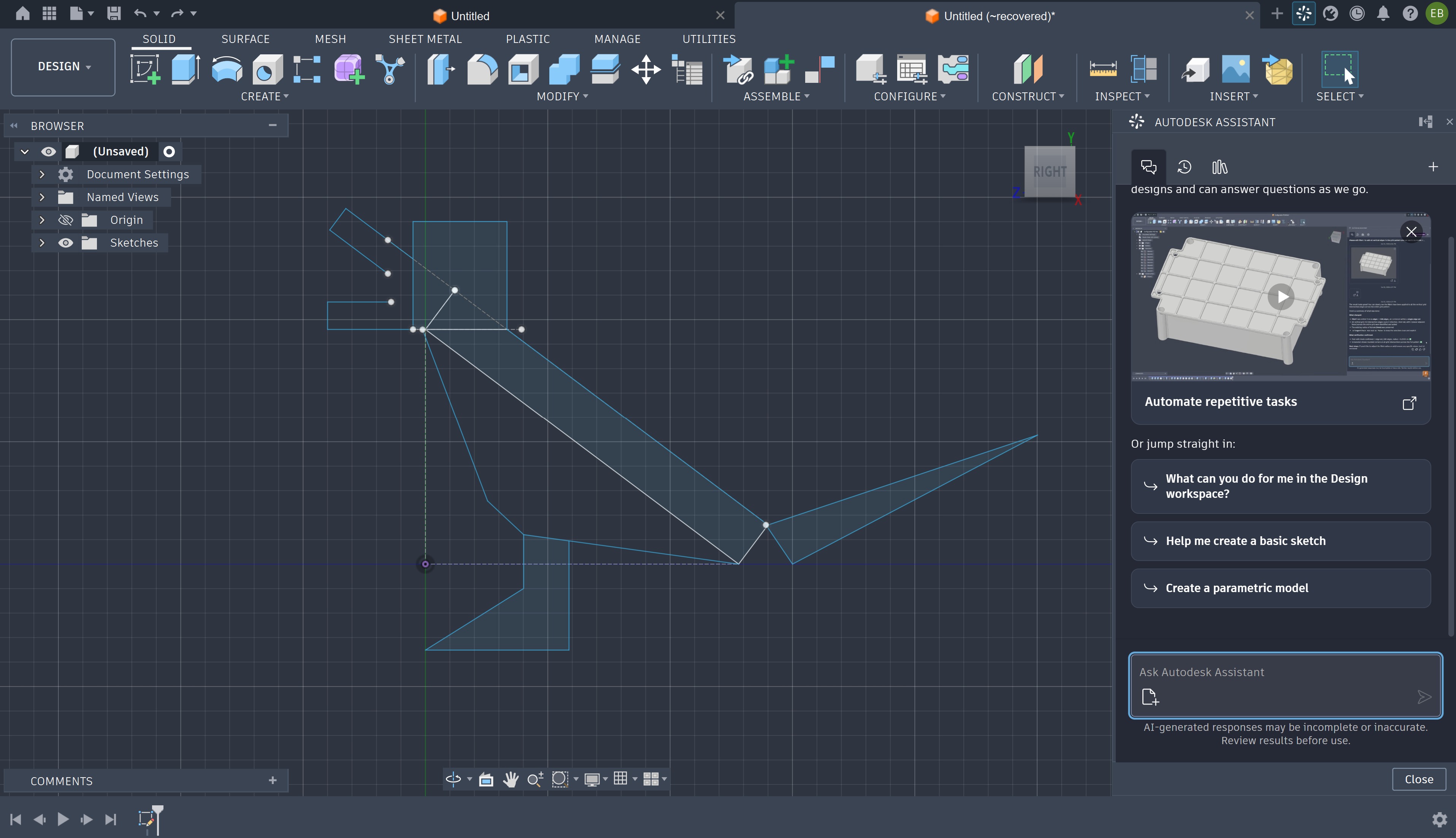 cad sketch of dino (wip)