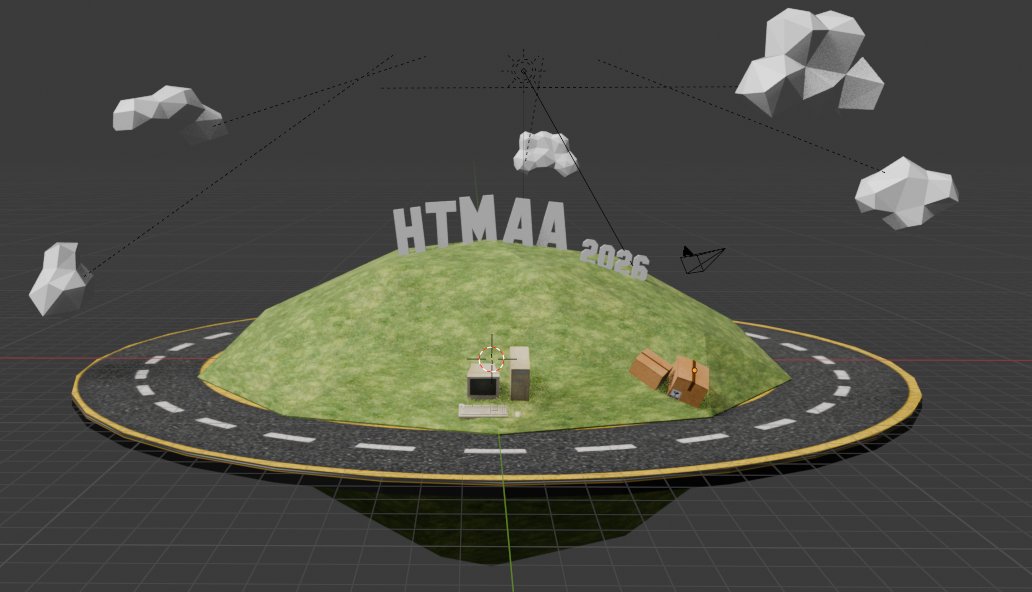 Completed island model in Blender