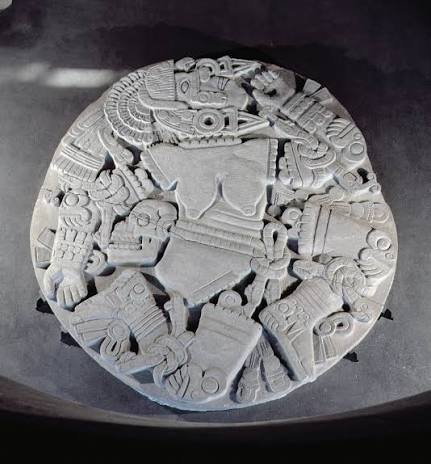 Photograph of the Coyolxauhqui stone carving