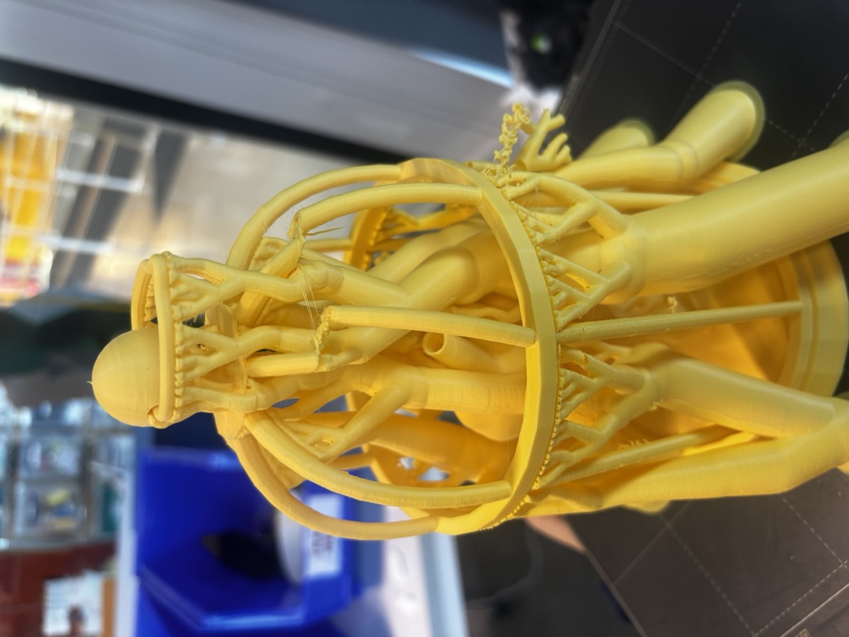 The second print on the print bed