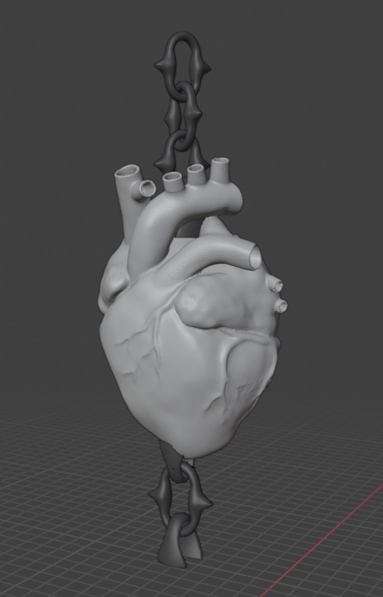 Heart with chains, cage hidden