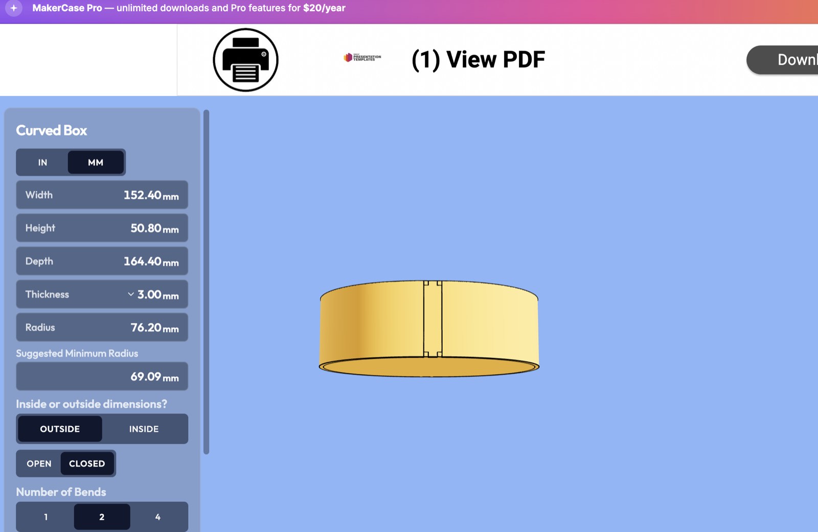 Boxes.py circular box option