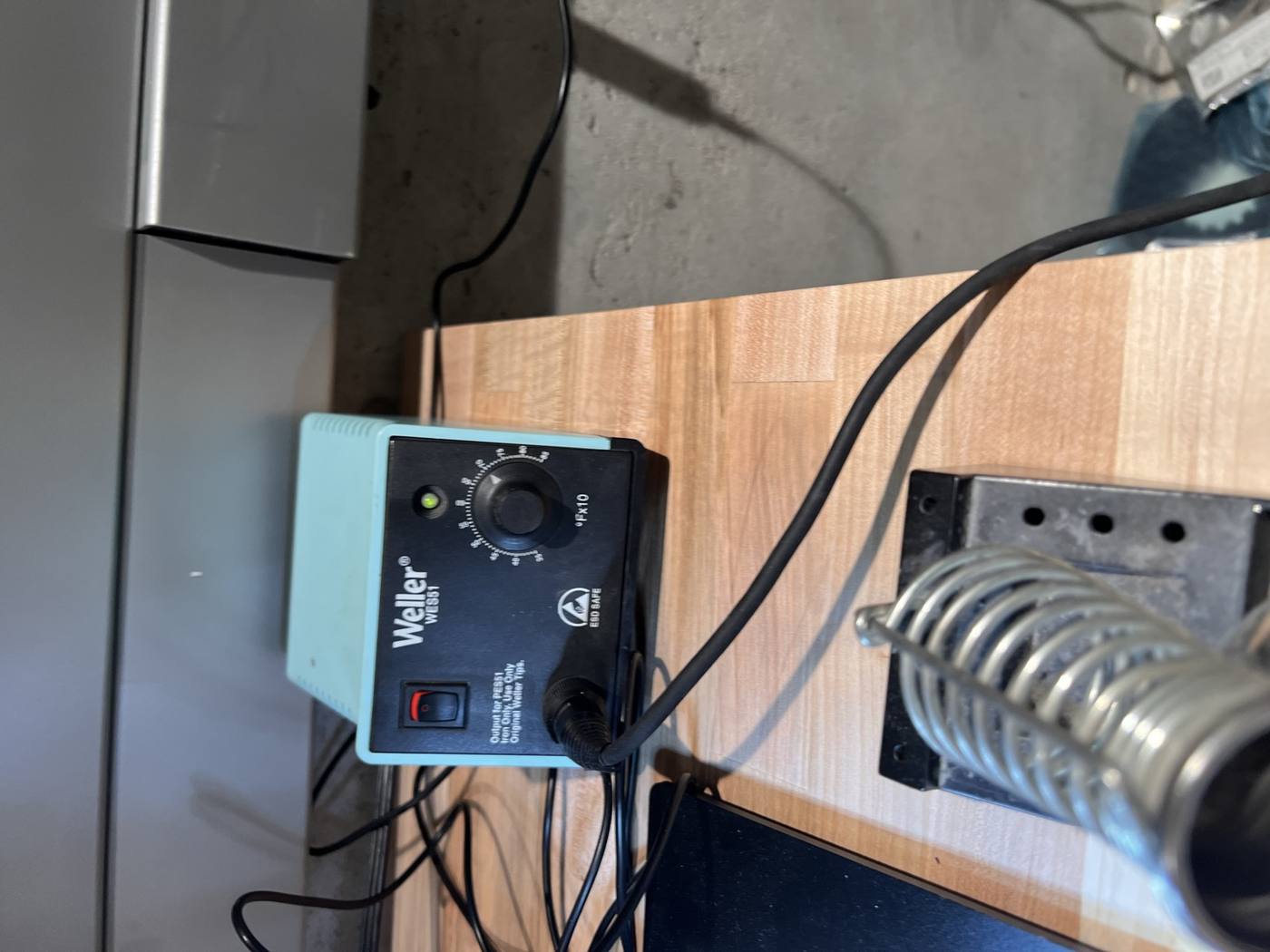 Soldering station set up