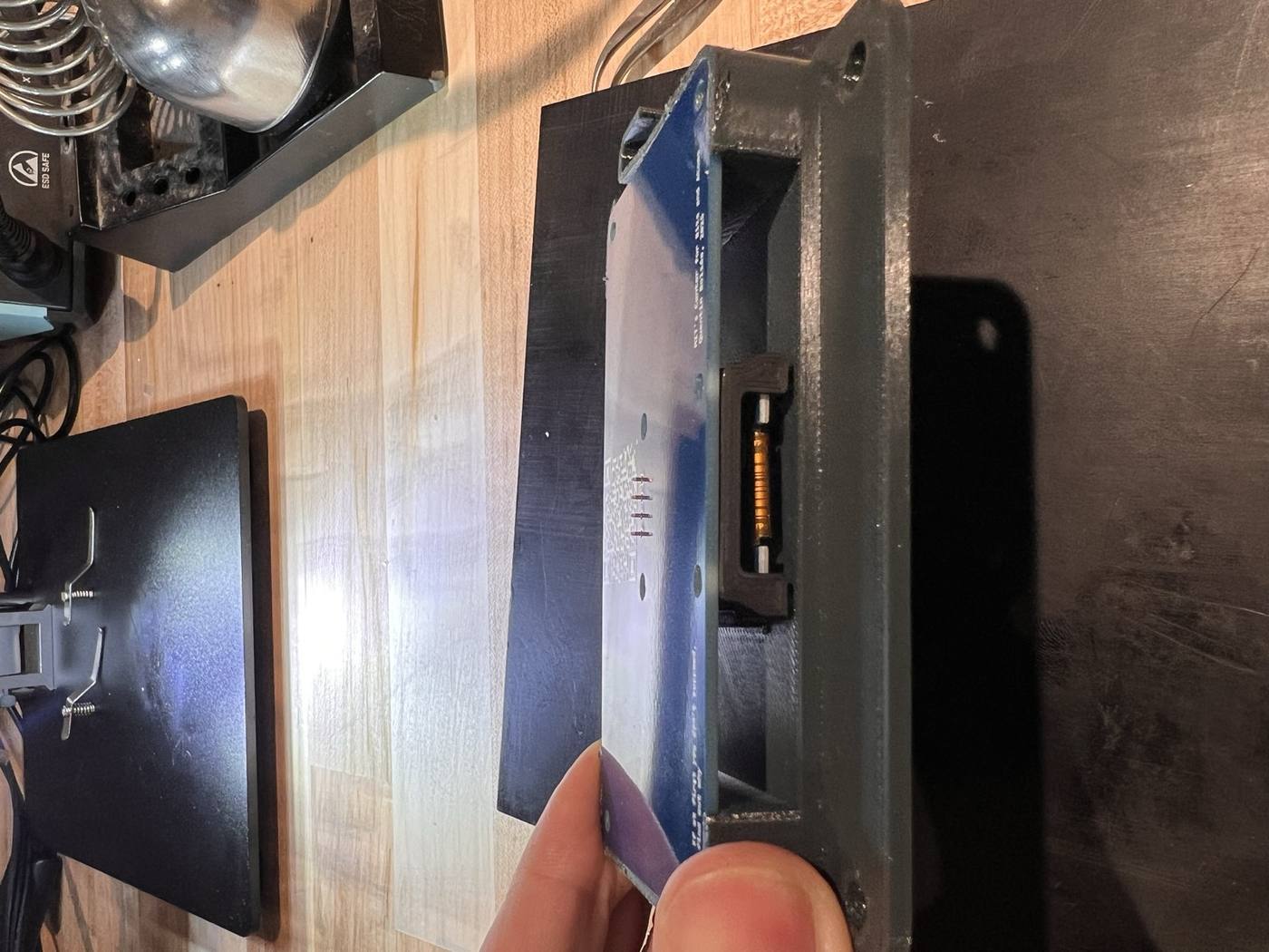 Soldering the OLED from underneath