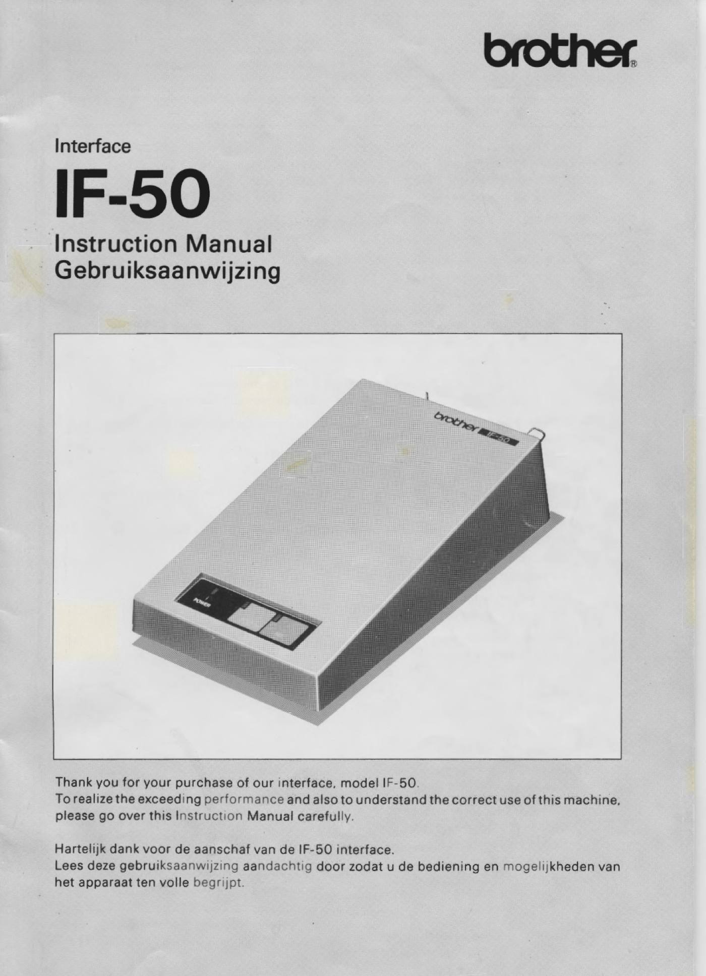 The IF-50 instruction manual