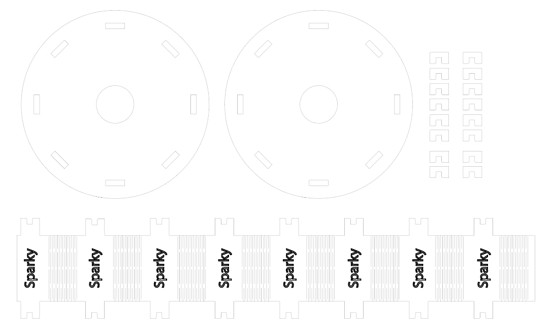 Adobe Illustrator design file for the wooden wheel