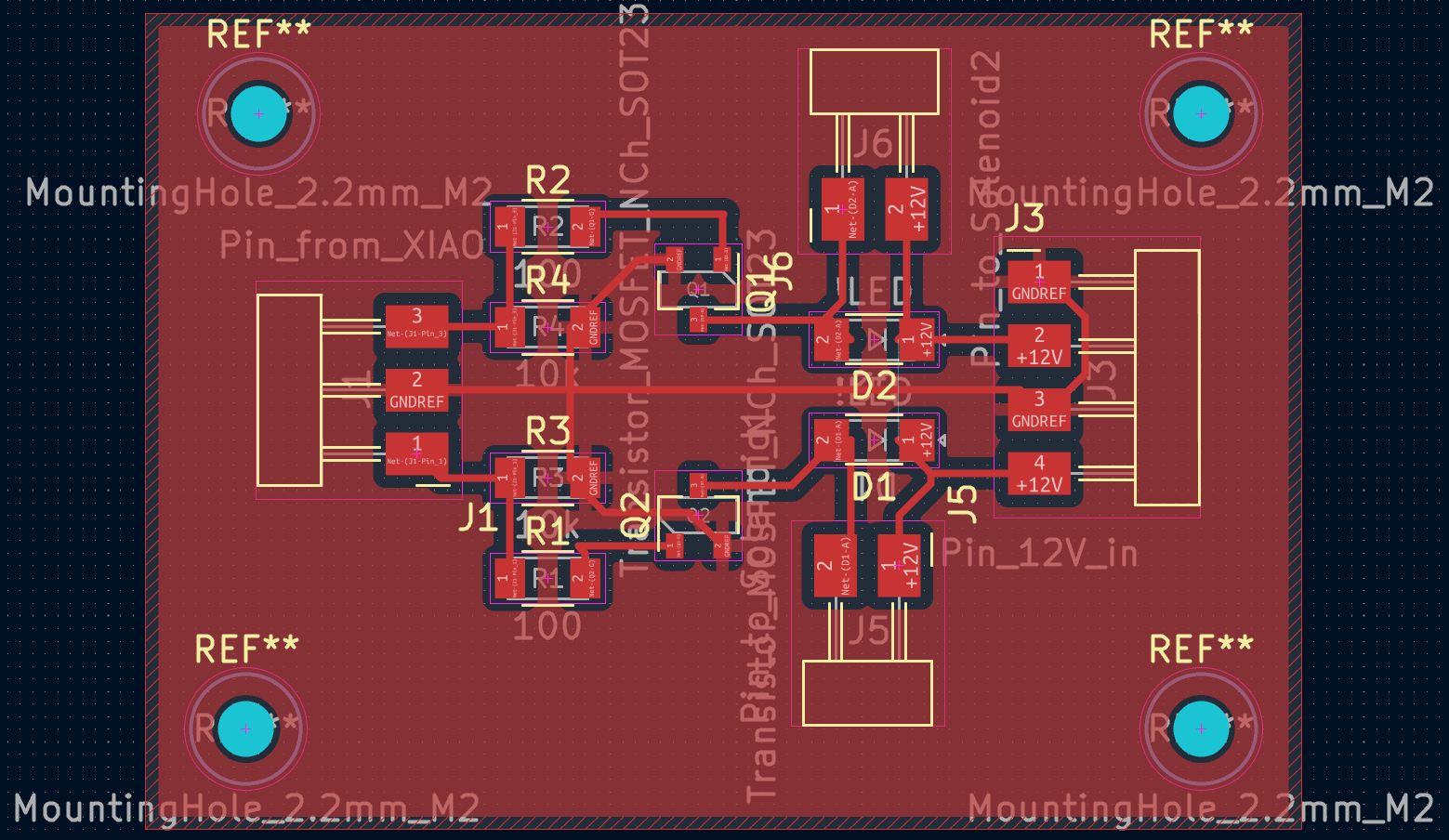 MOSFET controlled Solenoid PCB Design