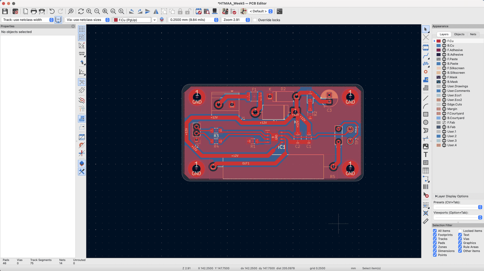 KiCAD layout