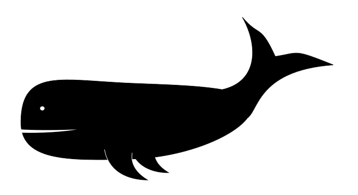 Vinyl-cut whale