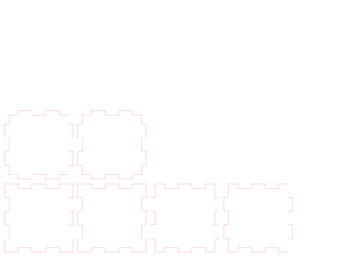Cut layout with finger-jointed panel outlines
