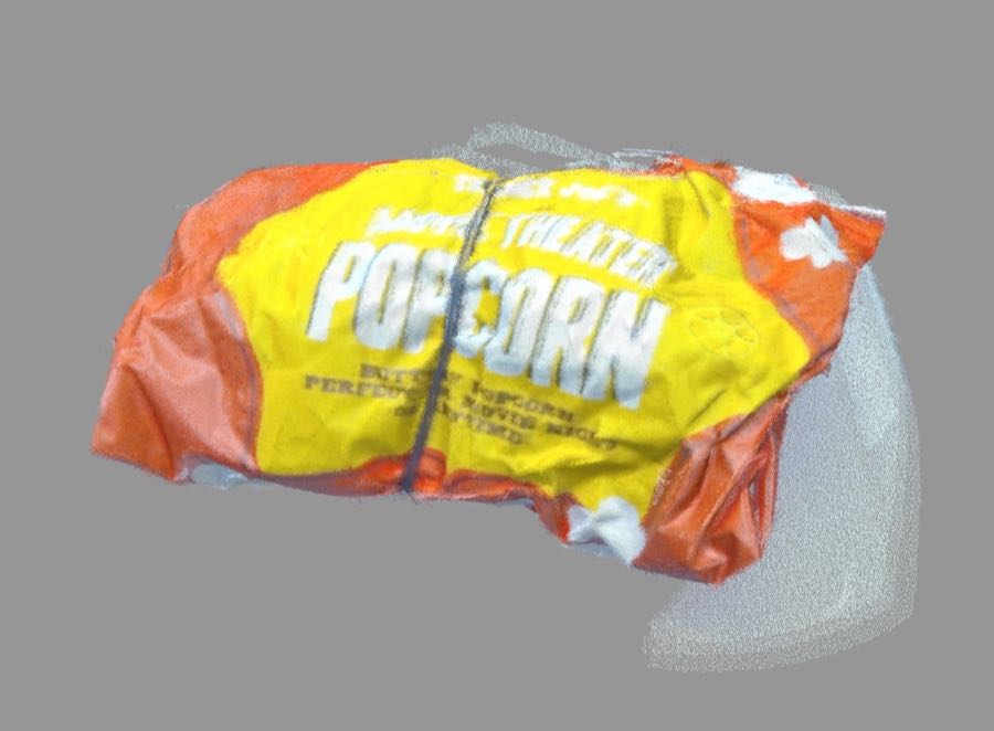 3D scan of the Trader Joe's popcorn bag
