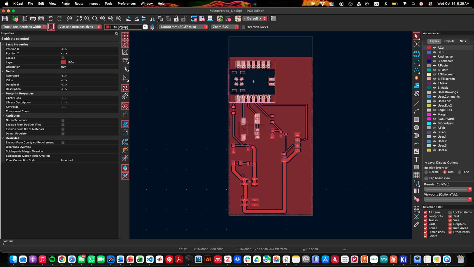 PCB Layout of NMR pulse controller