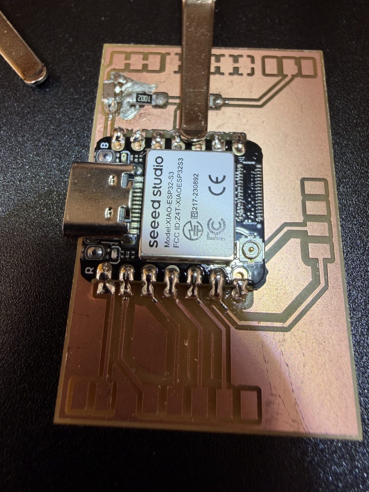 XIAO tacked in place