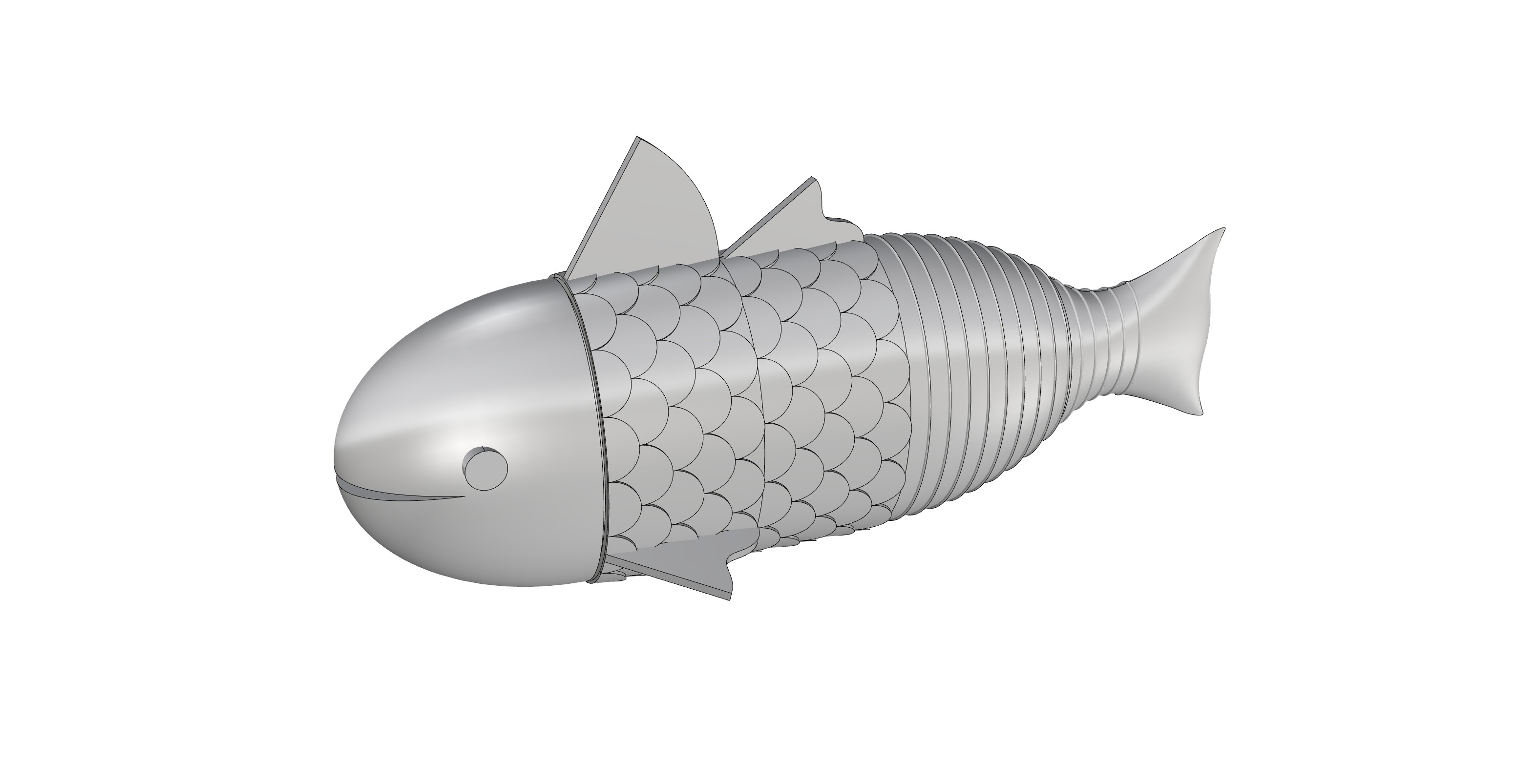 Fish part showing the cylindrical press-fit socket.