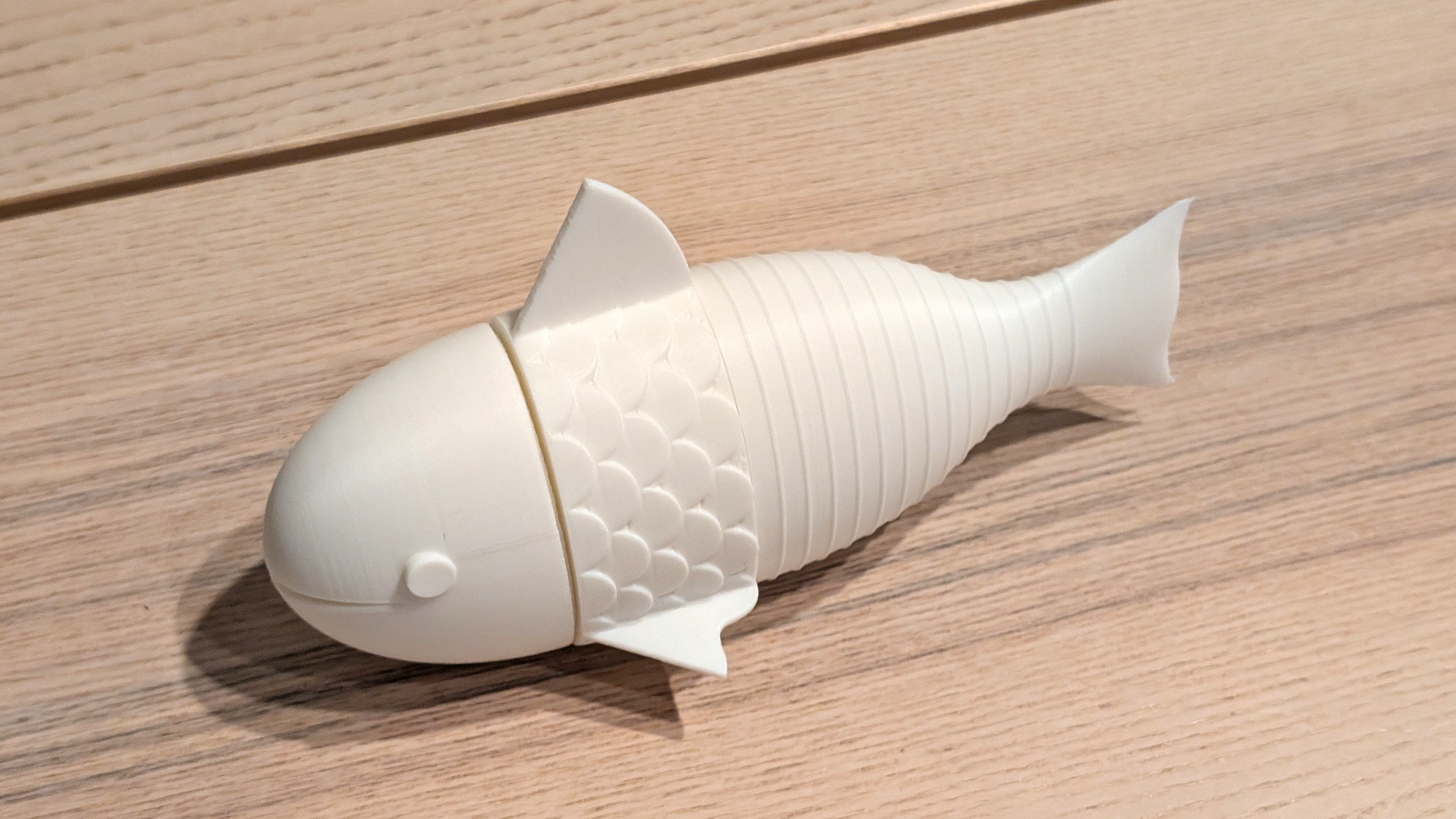 The sliced fish parts ready to print.
