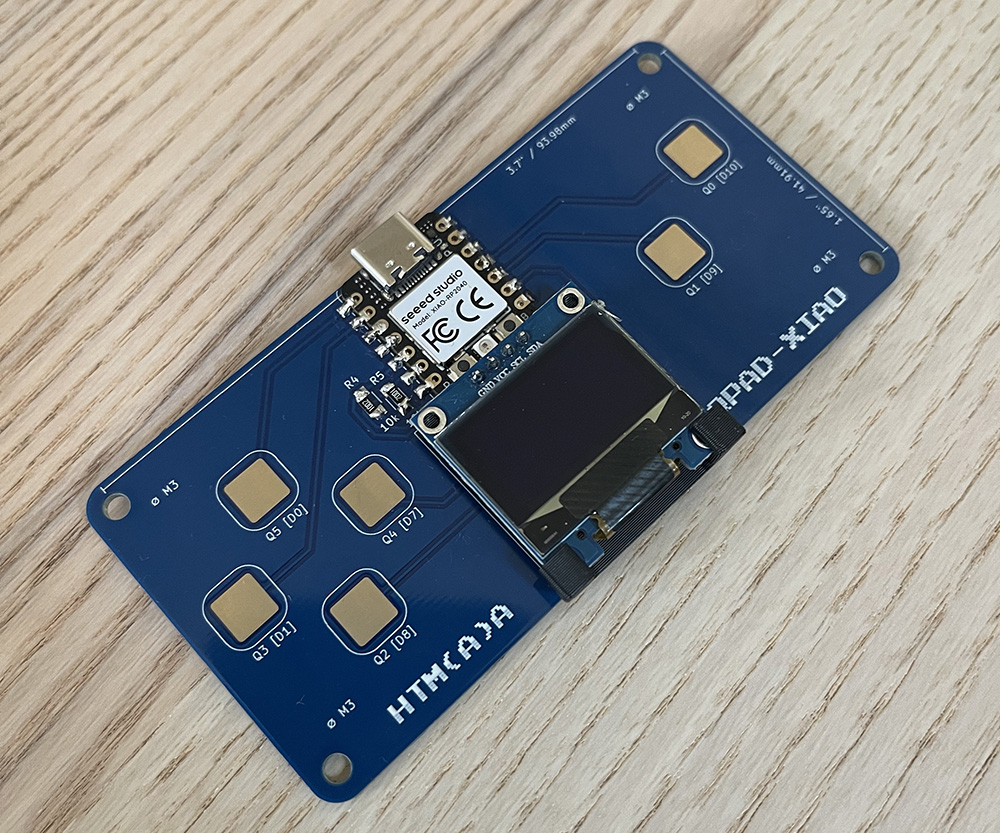 The QPAD board after soldering.