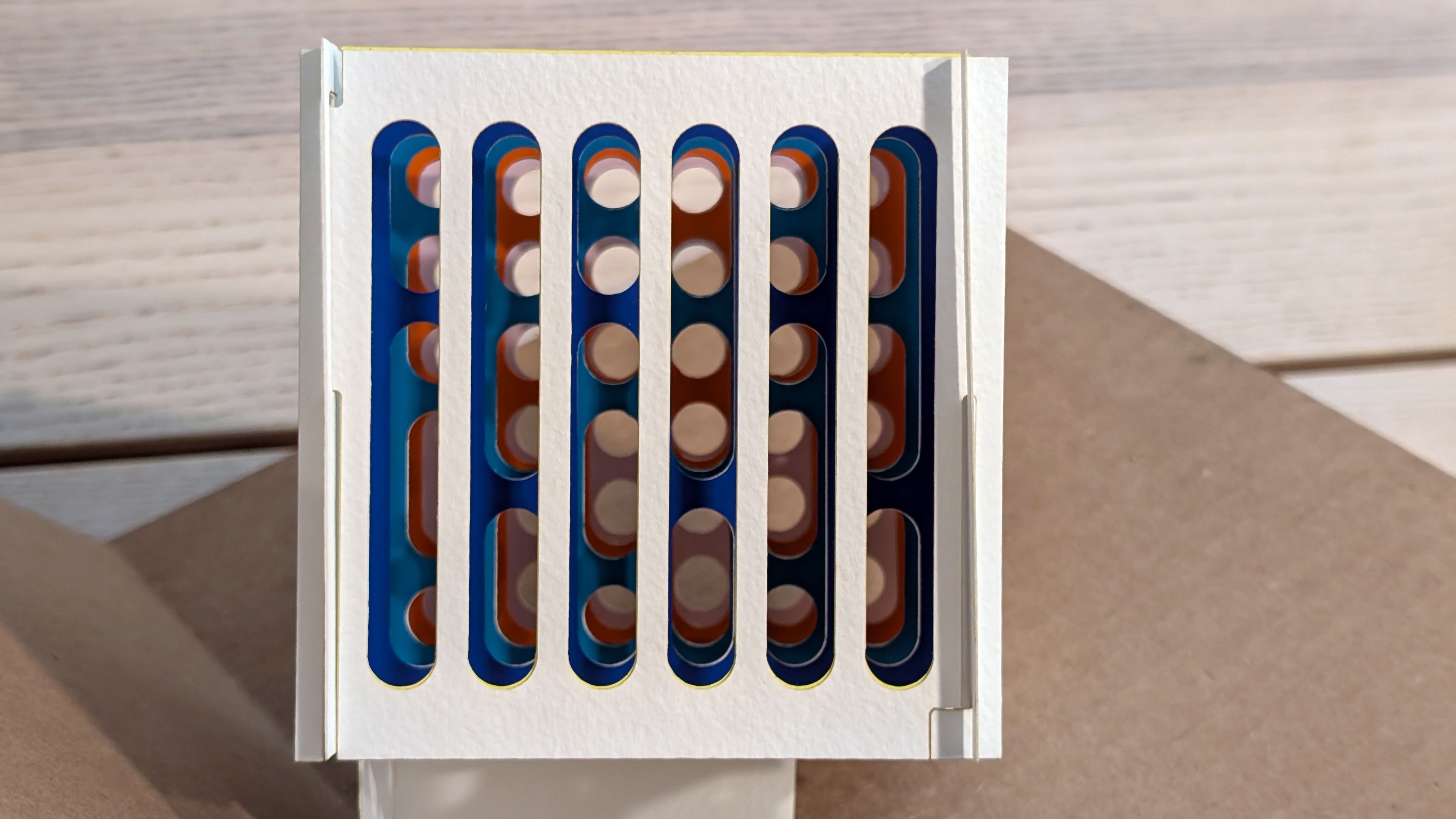 Final pop-up color cube, view 2.