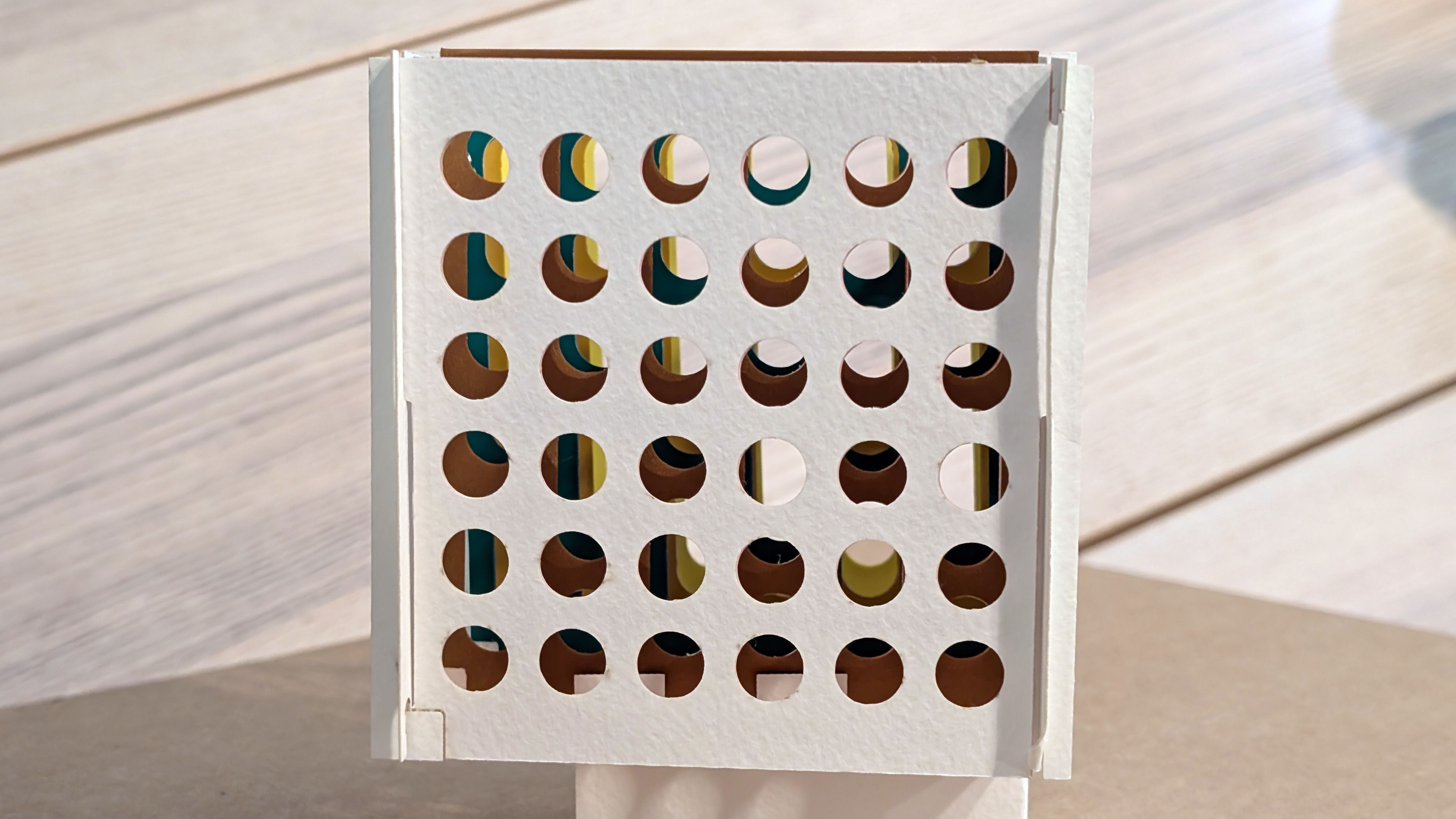Final pop-up color cube, view 3.