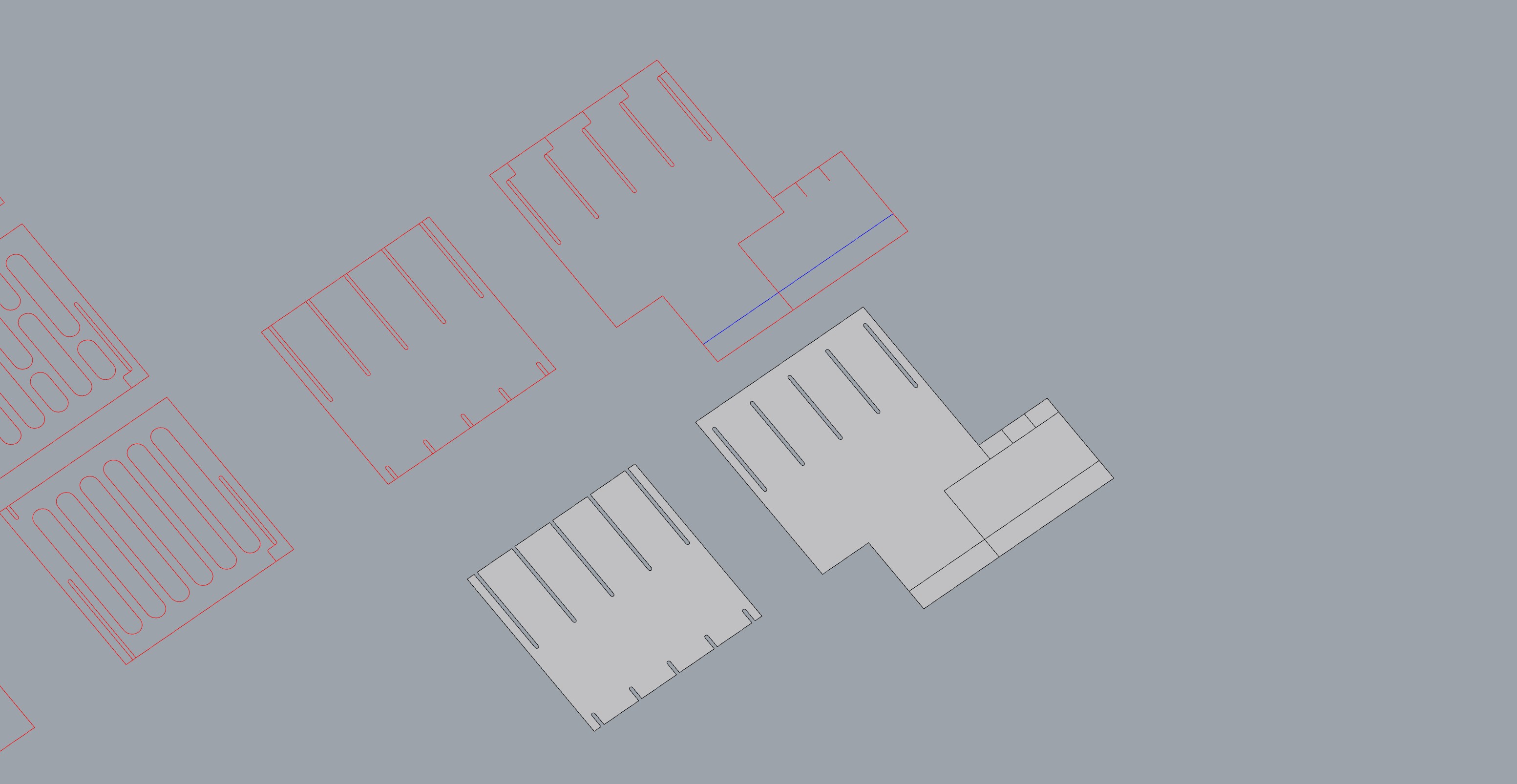 Perforated paper plates with hole sizes decreasing from front to back.
