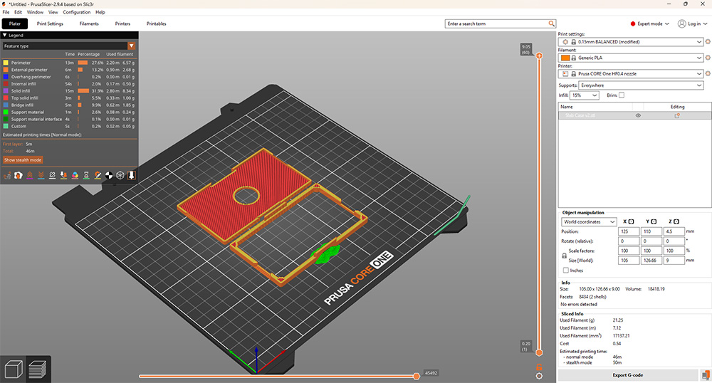 The two boards in their black 3D-printed cases.