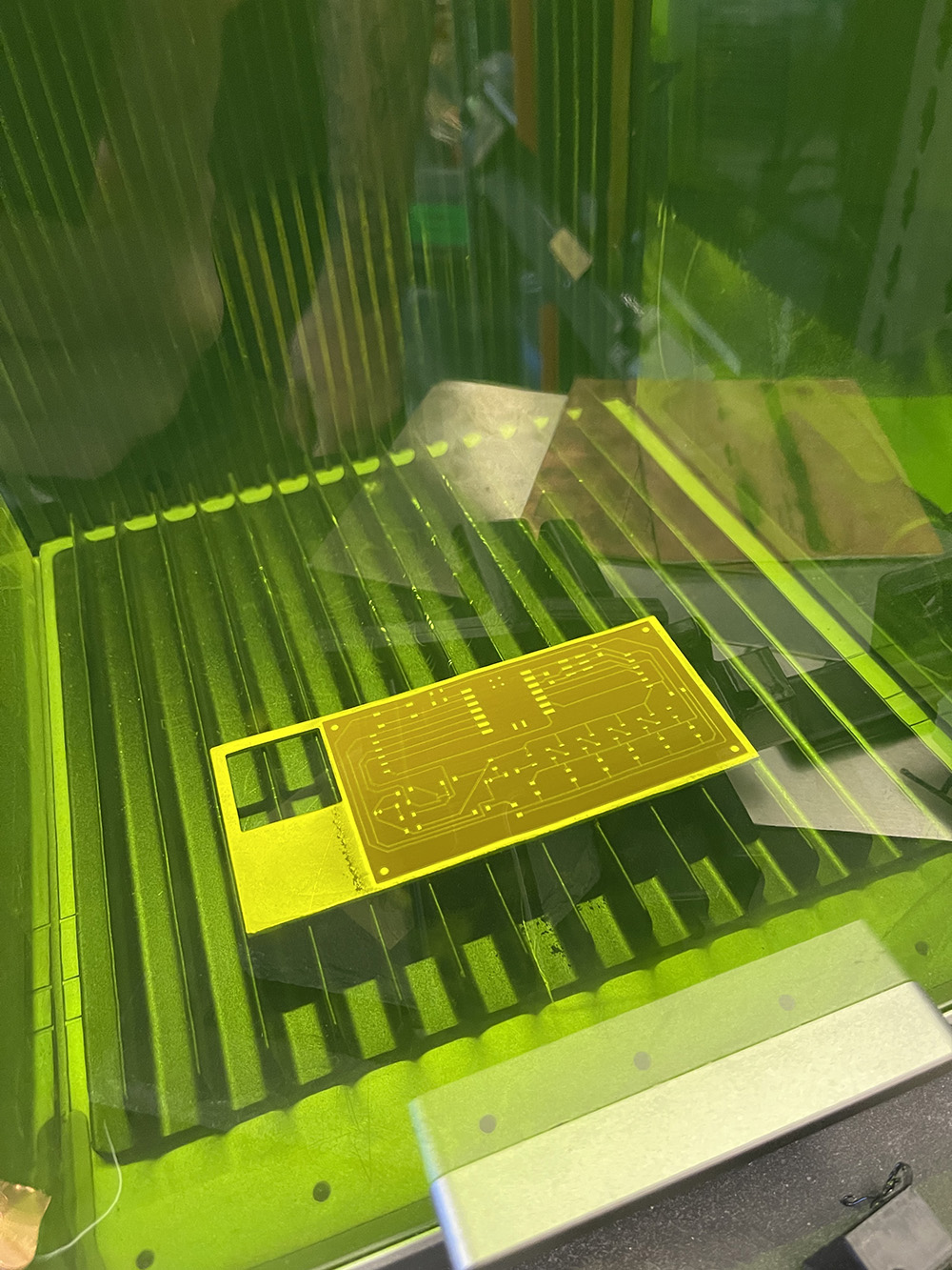 The board engraved on the xTool F1 Ultra.