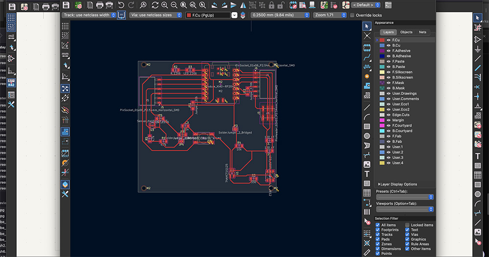 The final PCB layout.