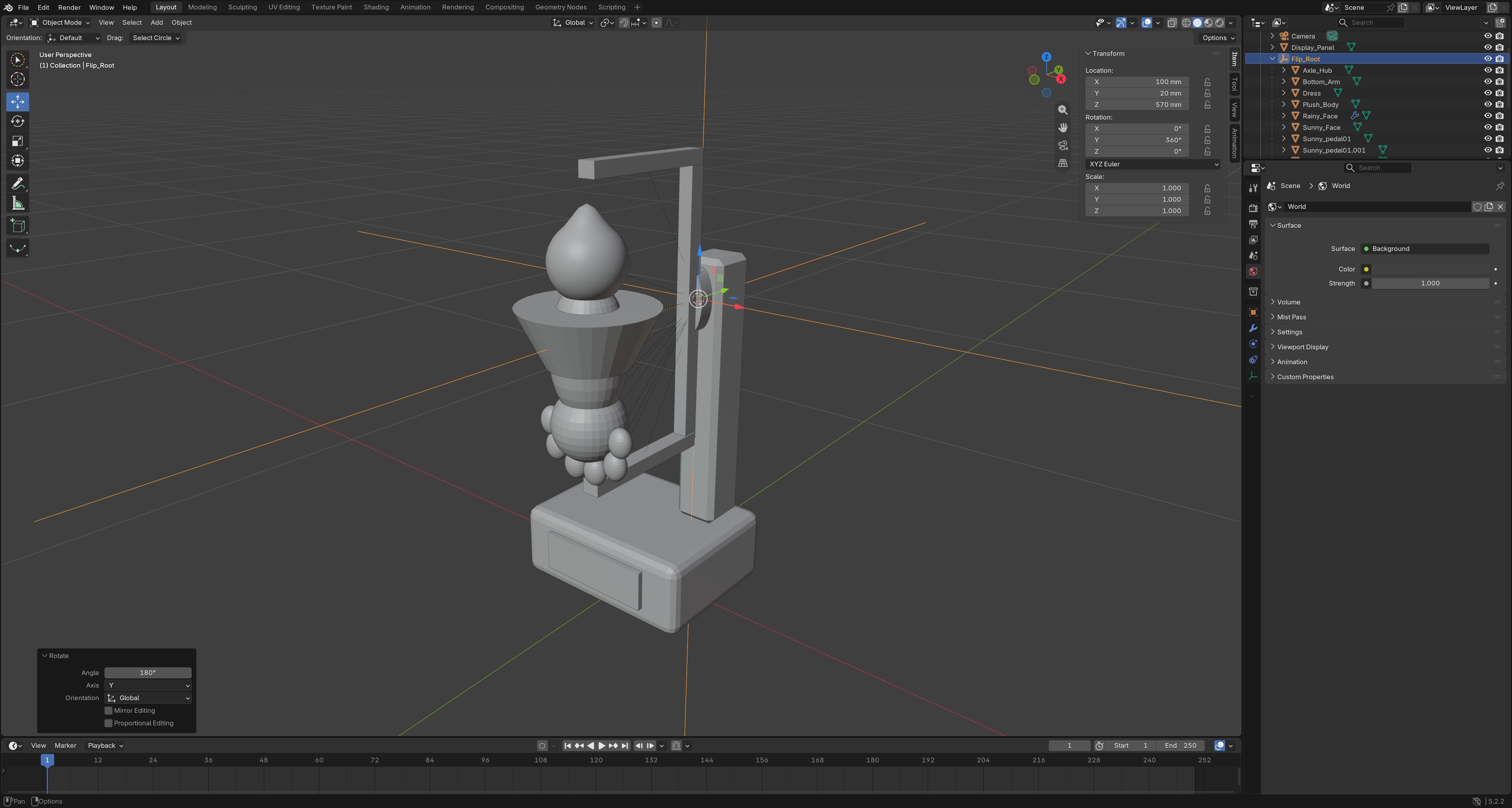 Castform rainy form in Blender
