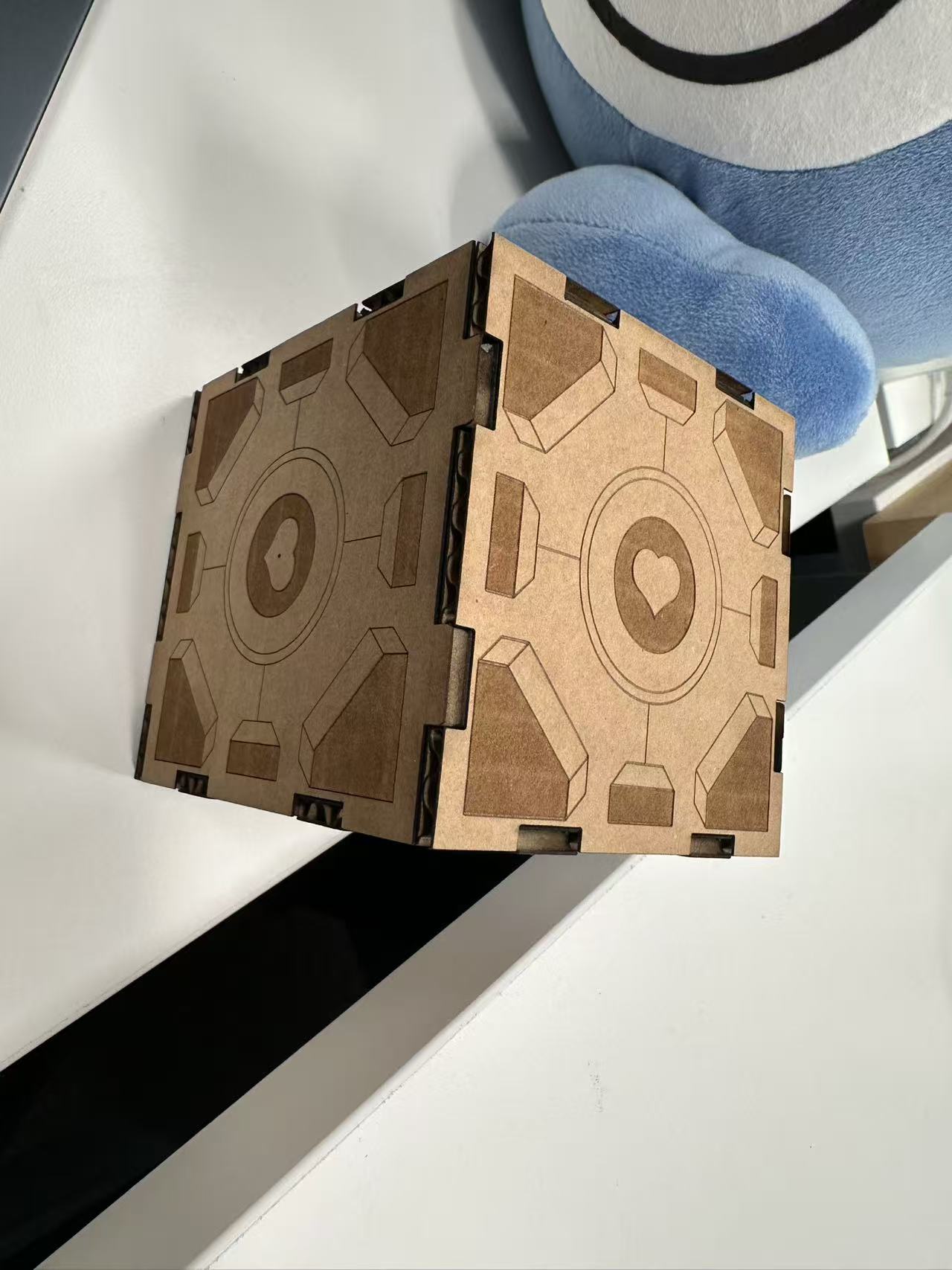 New version of laser cut Companion Cube