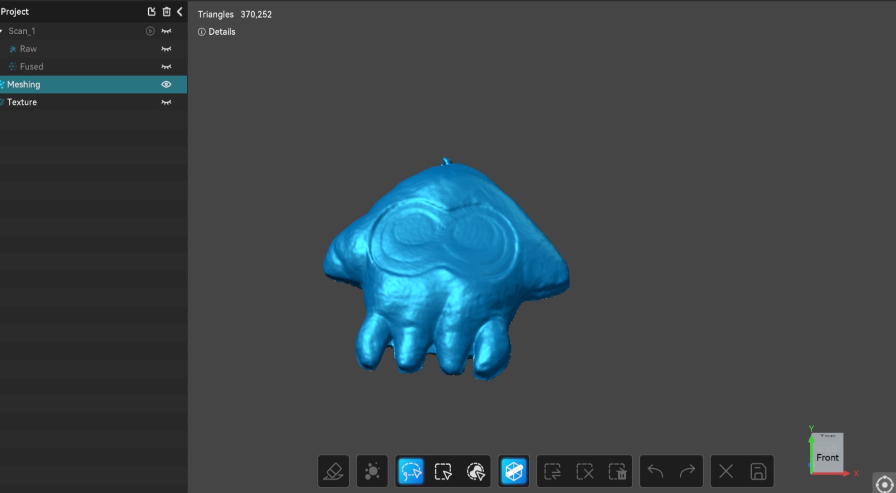 Mesh scan result