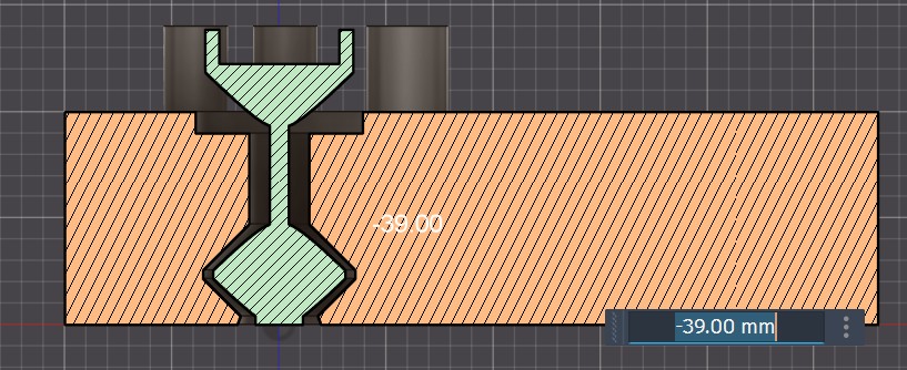 Side view of the slider test object