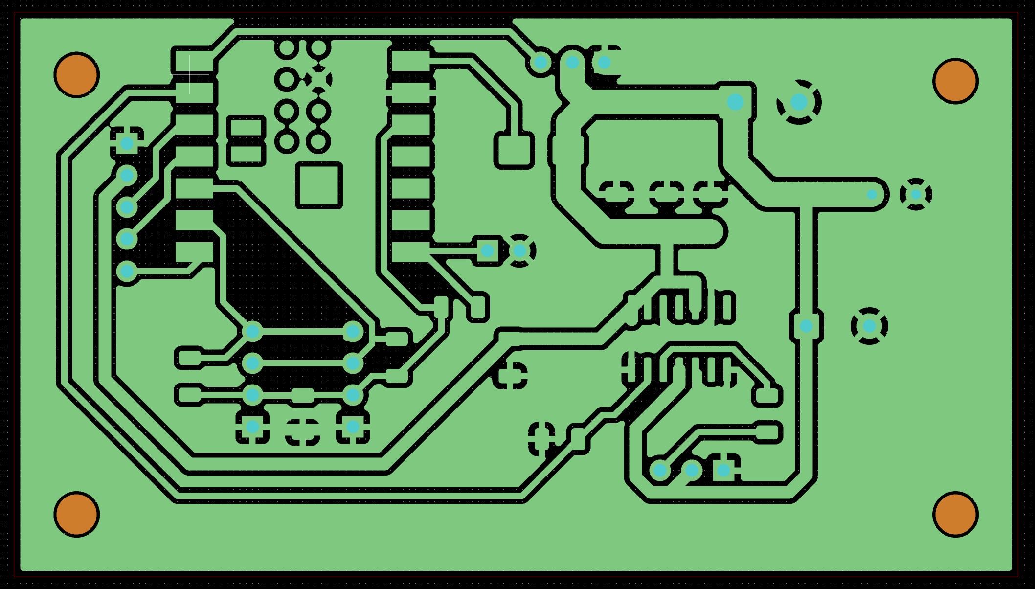 Gerber preview of the board