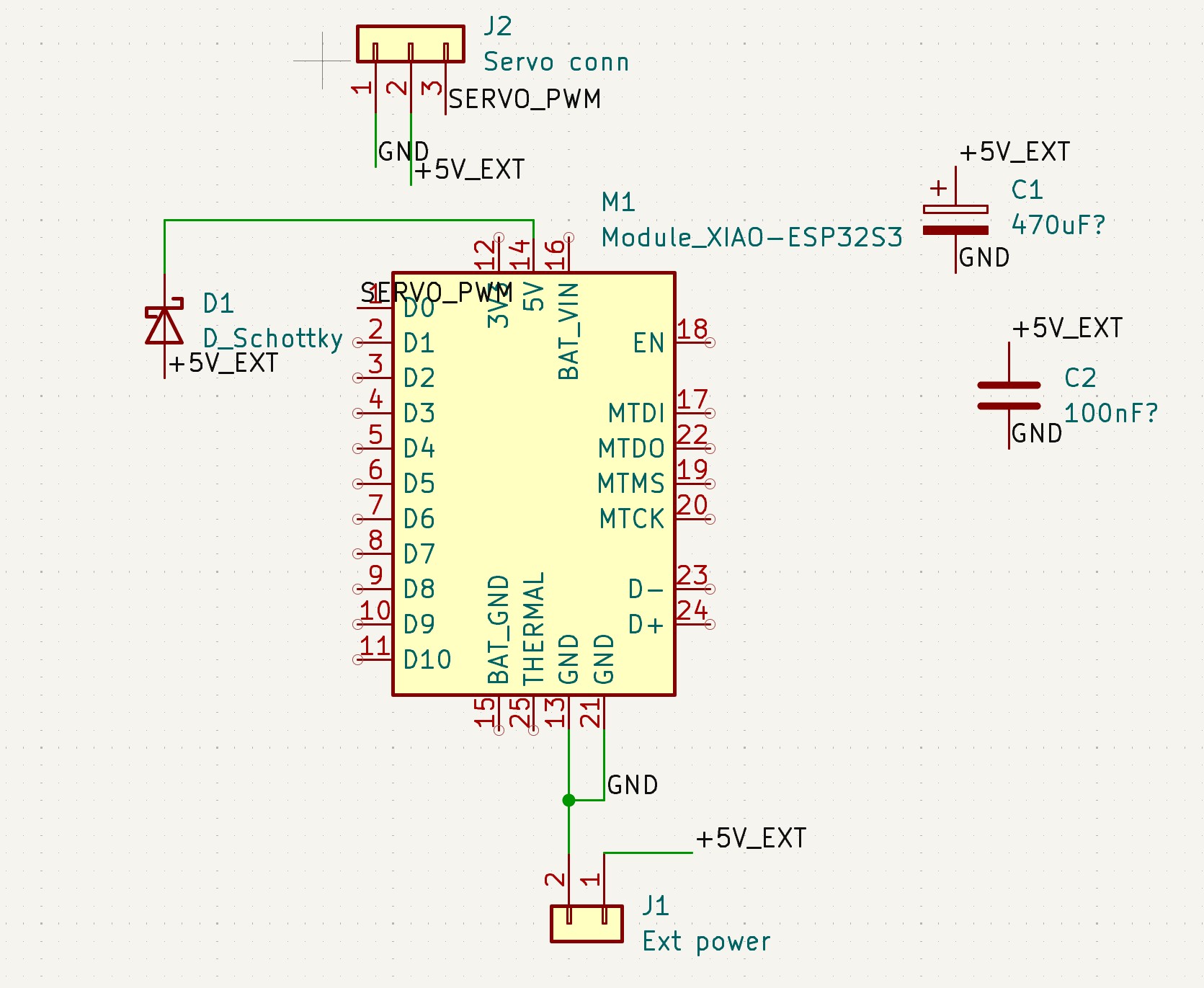 Microcontroller, power connectors, and protection parts