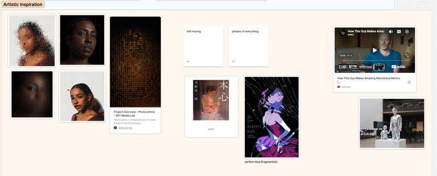 Artistic inspiration board