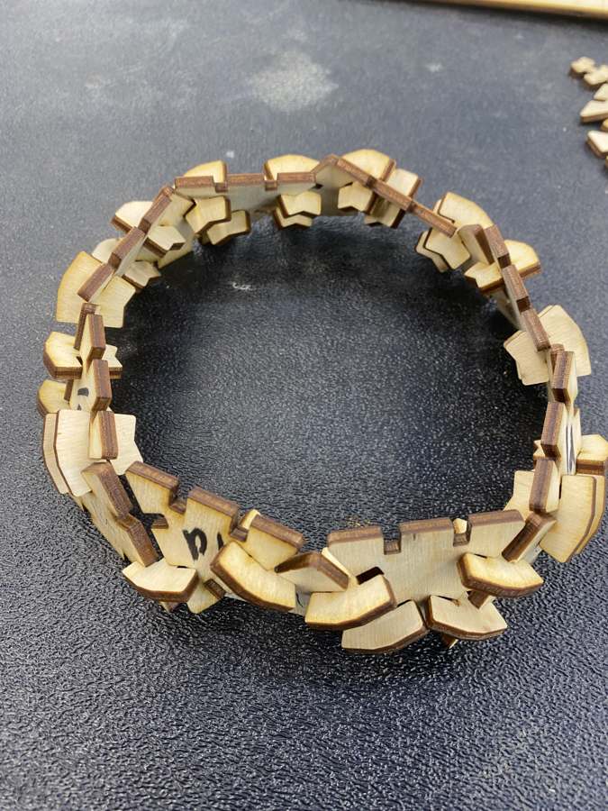 The first ring assembled